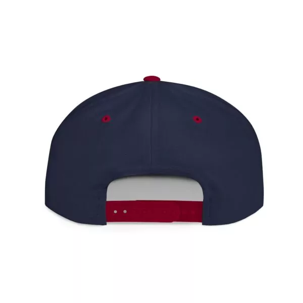 Back view of adjustable navy baseball cap